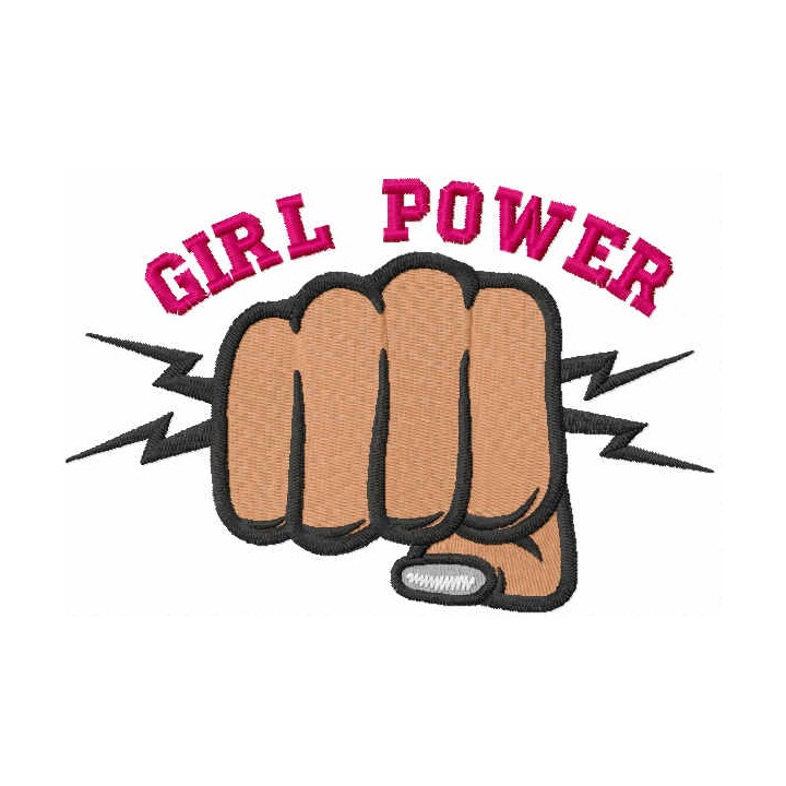 Girl power embroidery design - Embroidery Design