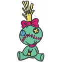 Scrump embroidery design featuring the lovable doll from Lilo and Stitch, perfect for a variety of stitched creations.