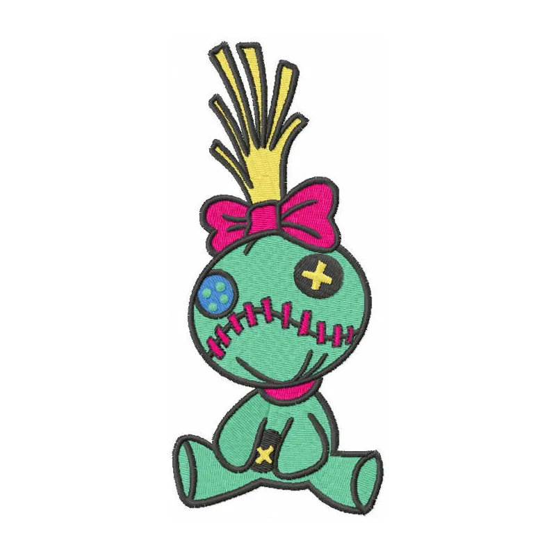 Scrump embroidery design featuring the lovable doll from Lilo and Stitch, perfect for a variety of stitched creations.