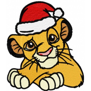 Christmas Simba embroidery design - Embroidery Design