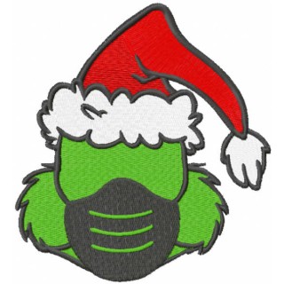Grinch Christmas Mask embroidery design - Embroidery Design