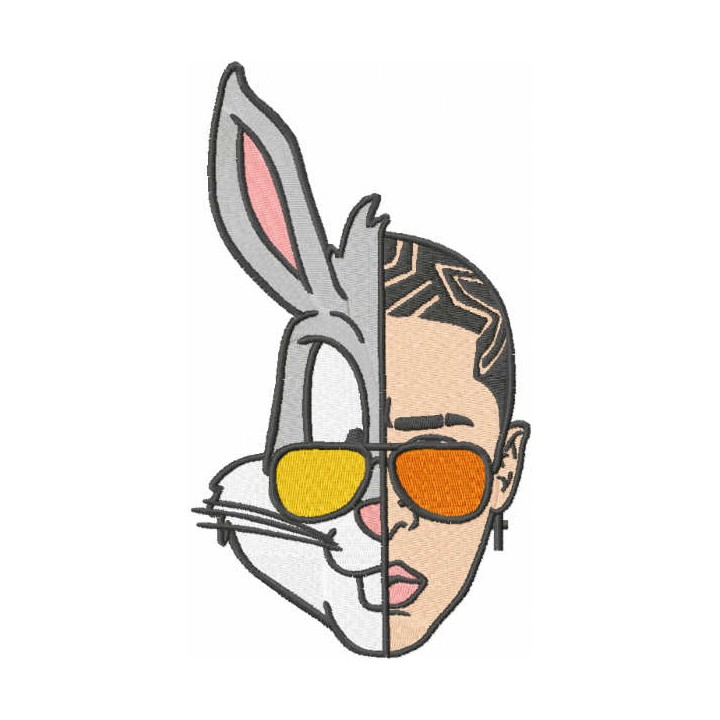 Bad Bunny embroidery design - Embroidery Design