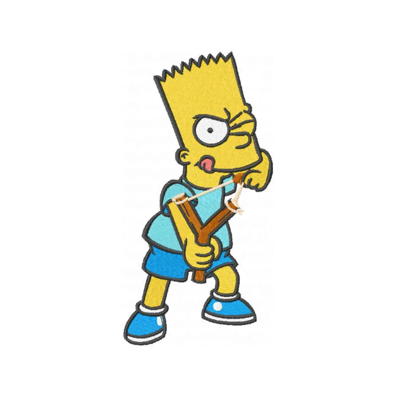 Bart Inspires embroidery design featuring a playful character from The Simpsons for fun stitching projects.