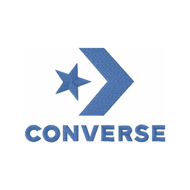 Converse logo 2017 embroidery design preview showcasing detailed stitching for fashion apparel.