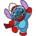 Preview of the Stitch Christmas dance embroidery design featuring festive elements, perfect for holiday projects.