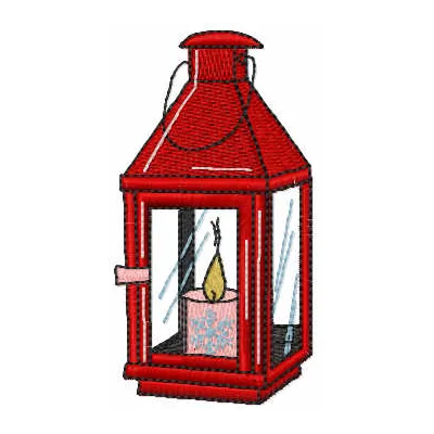 Small Christmas candle embroidery design featuring festive elements for holiday stitching projects.