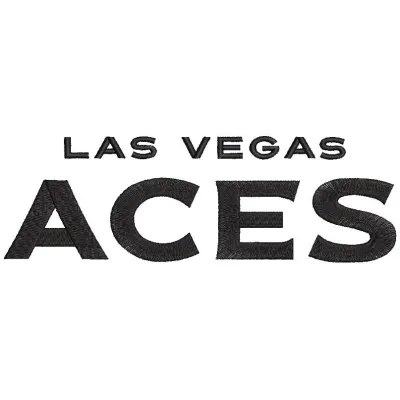 Las Vegas Aces Wordmark Logo embroidery design showcasing the team's iconic logo for creative stitching projects.