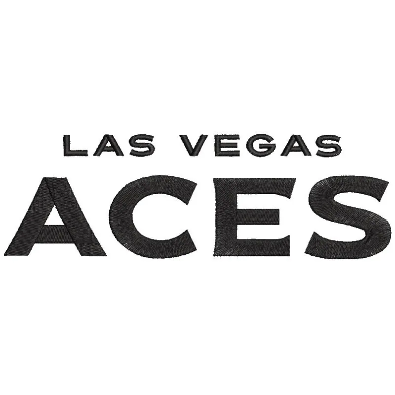 Las Vegas Aces Wordmark Logo embroidery design showcasing the team's iconic logo for creative stitching projects.