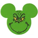 Grinchmouse embroidery design featuring a whimsical character from Dr. Seuss, perfect for festive stitching projects.