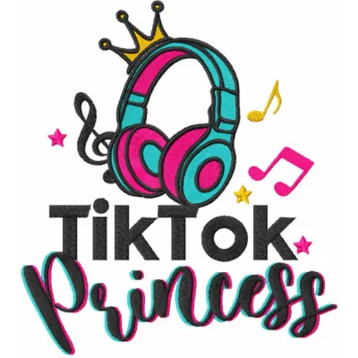 Preview of Tik Tok princess embroidery design showcasing vibrant stitching patterns for creative projects.