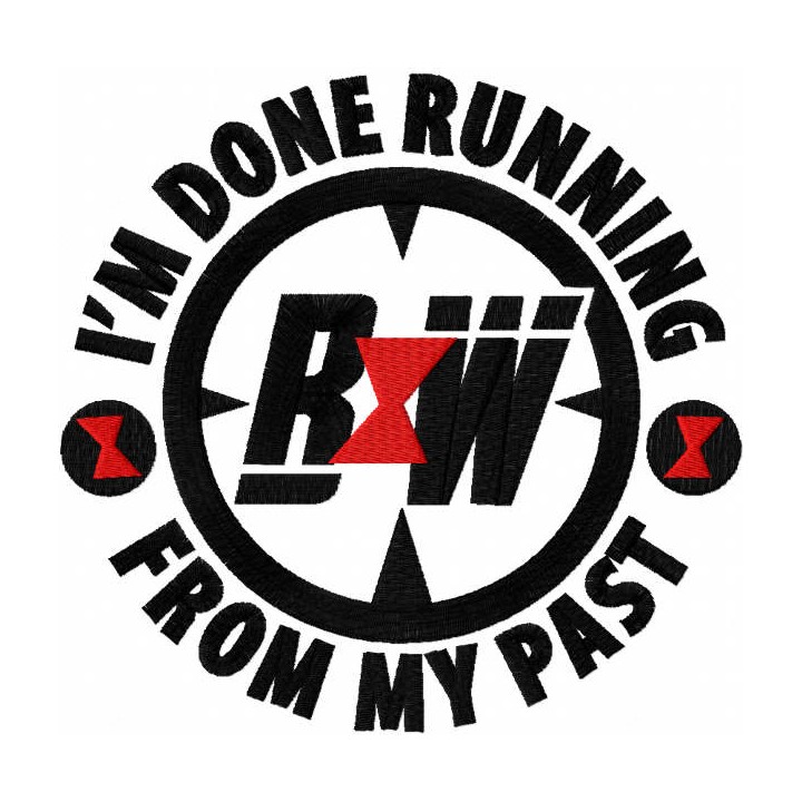 i'm done running from my past embroidery design - Embroidery Design
