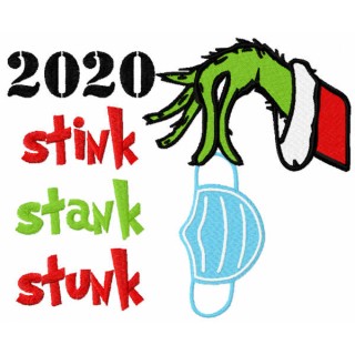 Grinch Christmas 2020 embroidery design - Embroidery Design