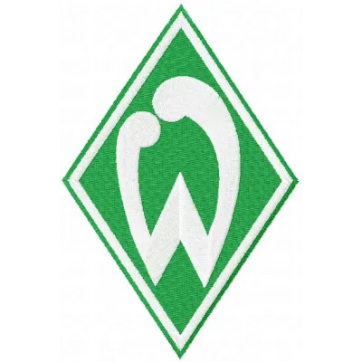 Werder Bremen logo embroidery design for stitching on sports apparel and accessories.