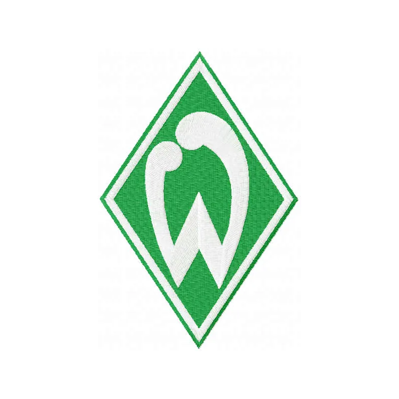 Werder Bremen logo embroidery design for stitching on sports apparel and accessories.