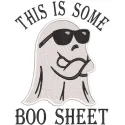 This is some boo sheet embroidery design featuring playful Halloween motifs for festive stitching projects.