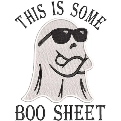 This is some boo sheet embroidery design featuring playful Halloween motifs for festive stitching projects.