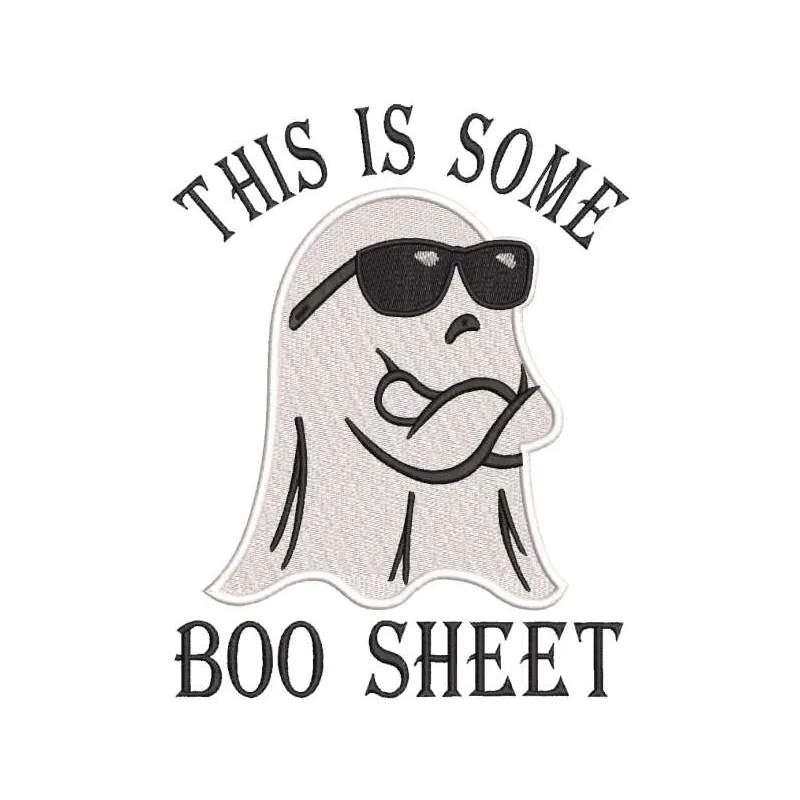 This is some boo sheet embroidery design featuring playful Halloween motifs for festive stitching projects.
