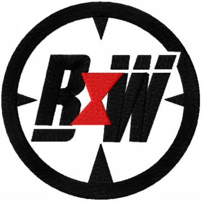 Black Widow sign embroidery design featuring intricate details, ideal for stitching on tote bags or hoodies.