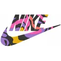 Rainbow Nike logo embroidery design showcasing vibrant colors, perfect for stitching on apparel and accessories.