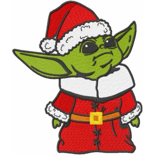 Christmas Yoda embroidery design - Embroidery Design