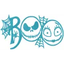 Boo Nightmare embroidery design featuring whimsical characters from The Nightmare Before Christmas collection.