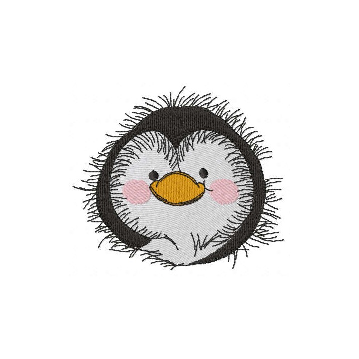 Penguin head embroidery design - Embroidery Design