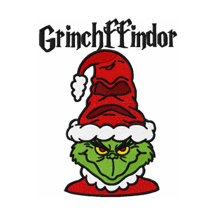 Grinchffindor embroidery design - Embroidery Design
