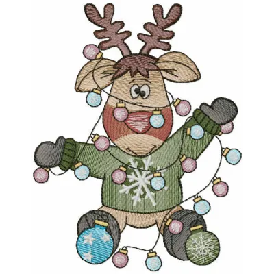 Embroidery design featuring the phrase 'I will be like a Christmas tree', ideal for festive projects.