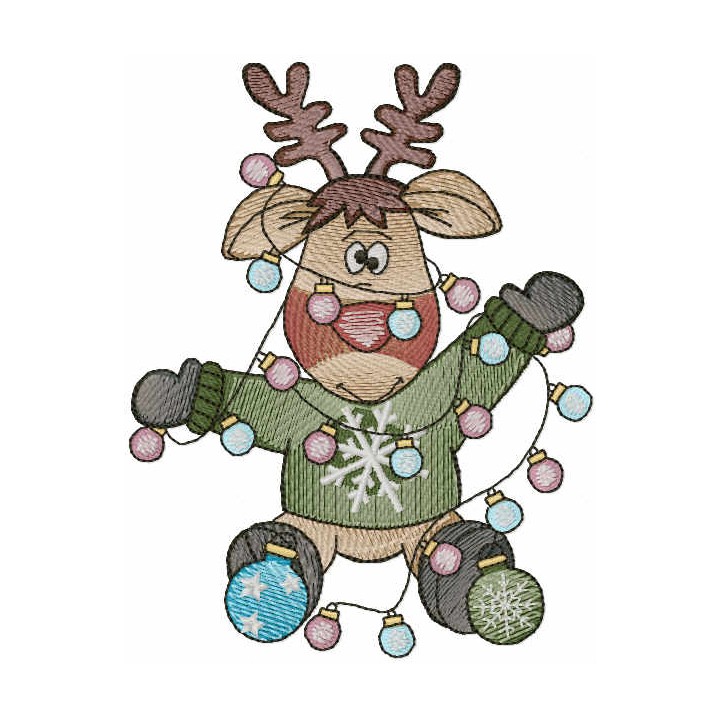 I will be like a Christmas tree embroidery design - Embroidery Design