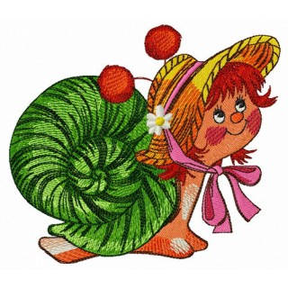 Stylish snail embroidery design - Embroidery Design