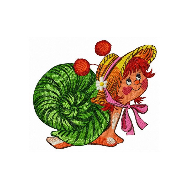 Stylish snail embroidery design - Embroidery Design