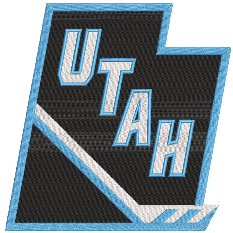 Utah Mammoth alternate logo embroidery design showcasing intricate stitching patterns for apparel and accessories.