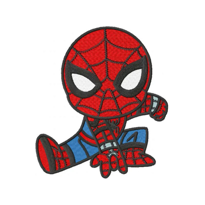 Spider boy active embroidery design featuring a dynamic Spiderman motif, ideal for t-shirts and hoodies.