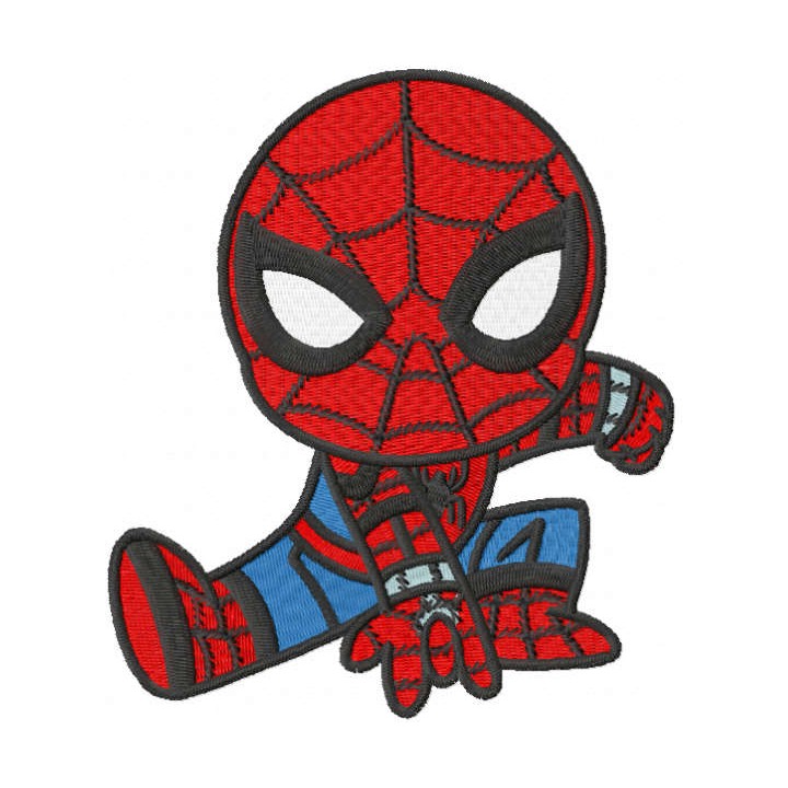 Spider boy active embroidery design - Embroidery Design