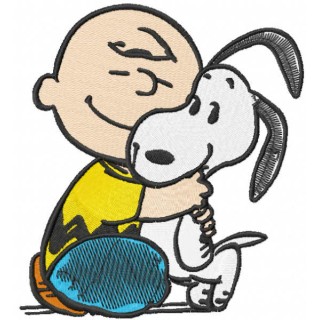 Charlie brown love snoopy embroidery design - Embroidery Design