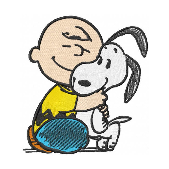 Charlie brown love snoopy embroidery design - Embroidery Design