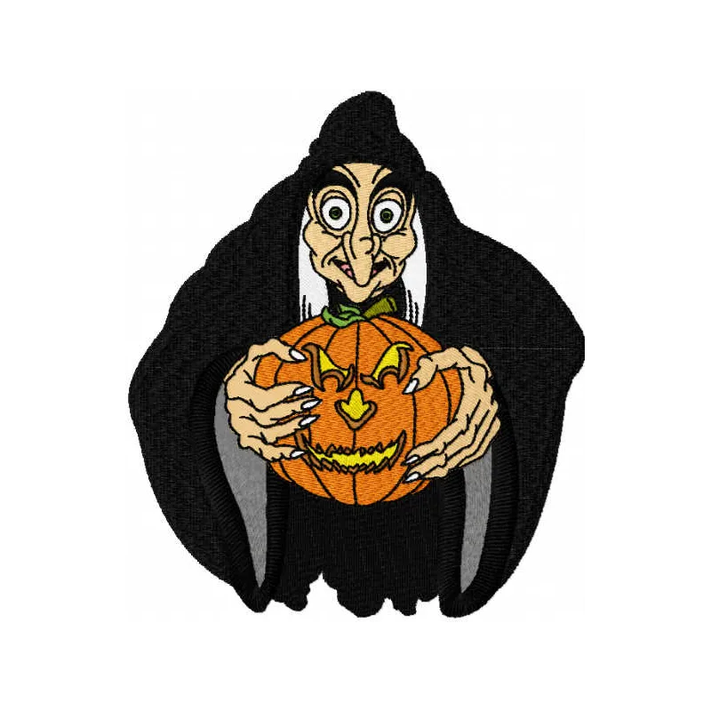 Evil queen reflection embroidery design from Sleeping Beauty collection, showcasing intricate stitching details.