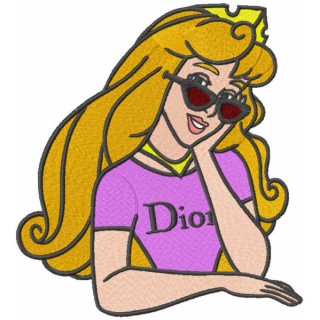 Modern Aurora embroidery design - Embroidery Design