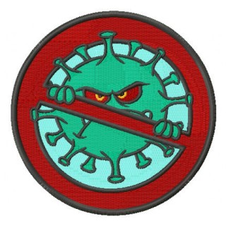Coronavirus stop embroidery design - Embroidery Design