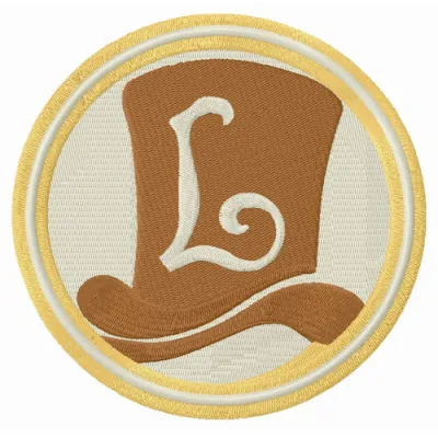 Preview of Professor Layton logo embroidery design, showcasing intricate details ideal for game-themed stitching projects.