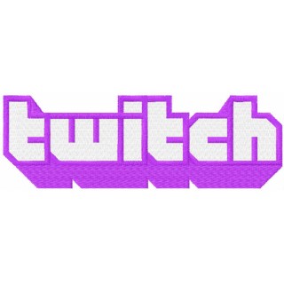 Twitch logo embroidery design - Embroidery Design