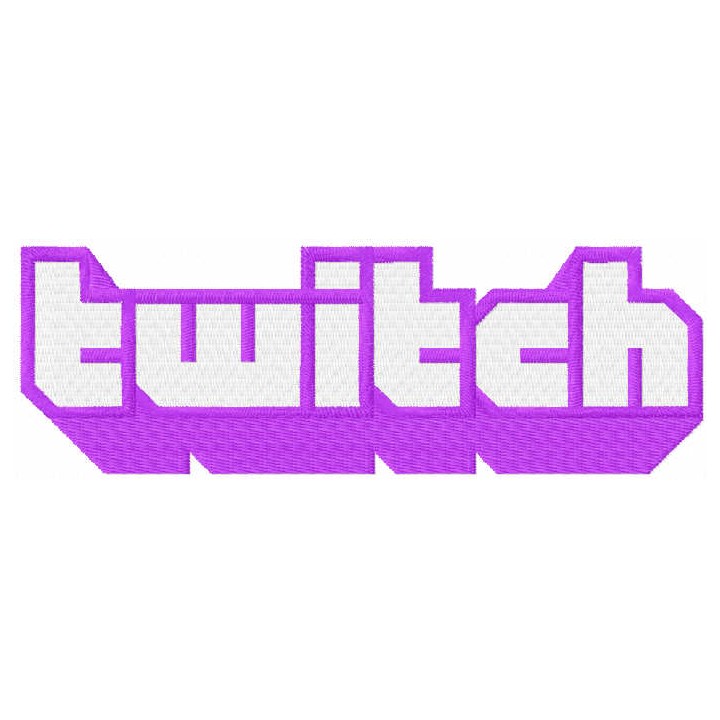 Twitch logo embroidery design - Embroidery Design