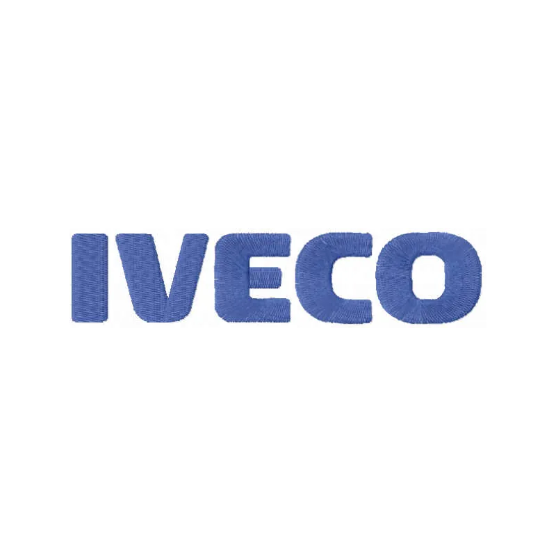 Iveco logo embroidery design showcasing intricate stitching patterns for automotive enthusiasts.