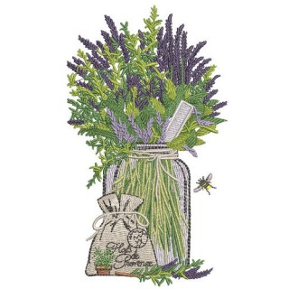 Provencal herbs embroidery design - Embroidery Design