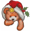Cute Christmas toy embroidery design featuring a charming vintage toy, perfect for festive stitching projects.