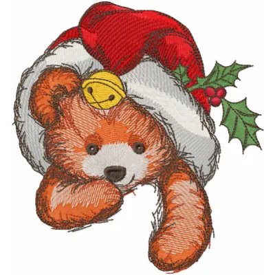 Cute Christmas toy embroidery design featuring a charming vintage toy, perfect for festive stitching projects.