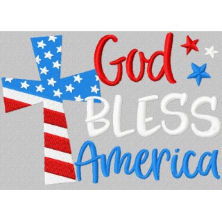 God Bless America embroidery design - Embroidery Design