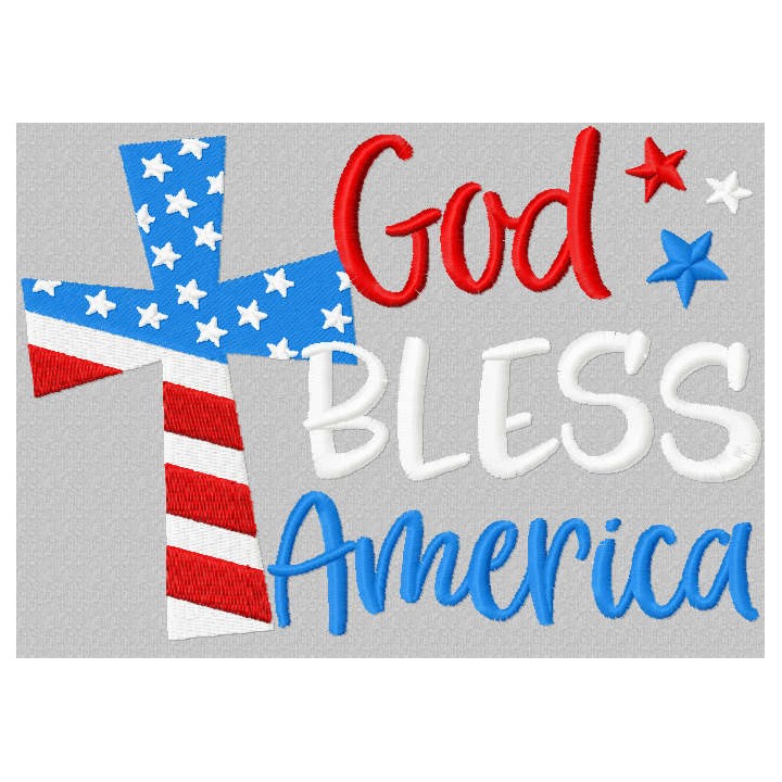 God Bless America embroidery design - Embroidery Design