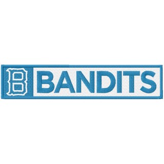 Bandits baseball logo embroidery design - Embroidery Design