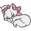 Sleeping Marie embroidery design featuring the charming cat from Aristocats, ideal for various stitching projects.